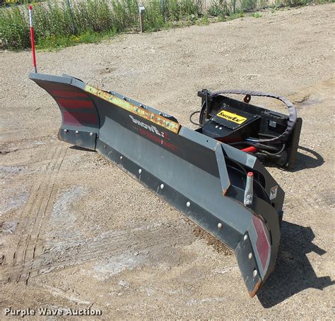 skid steer snow pusher for sale|value of used snow plow.